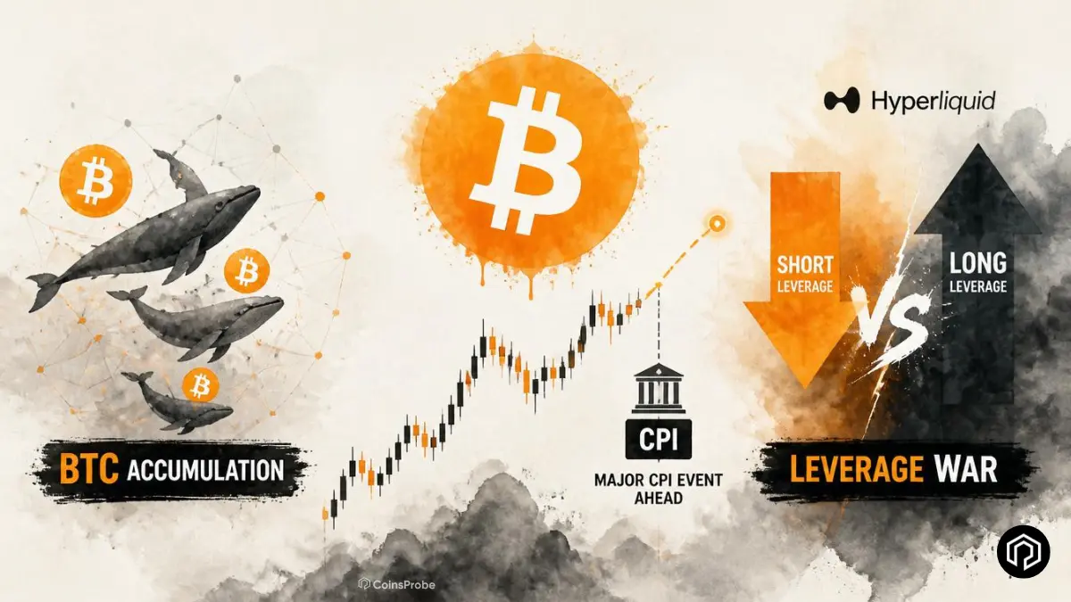 Bitcoin Prepares for CPI – On-Chain Accumulation Meets Hyperliquid Leverage War