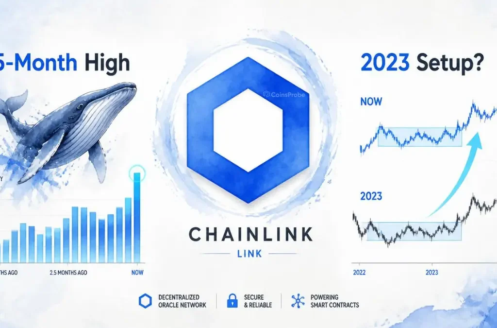 Chainlink (LINK) Hits 5-Month Whale Activity High — Chart Mirrors 2023 Accumulation Setup