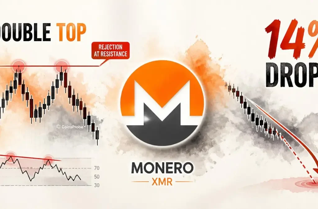 Monero (XMR) Flashes Bearish Double Top — Is a 14% Drop Next?