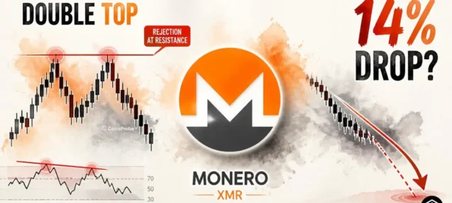 Monero (XMR) Flashes Bearish Double Top — Is a 14% Drop Next?