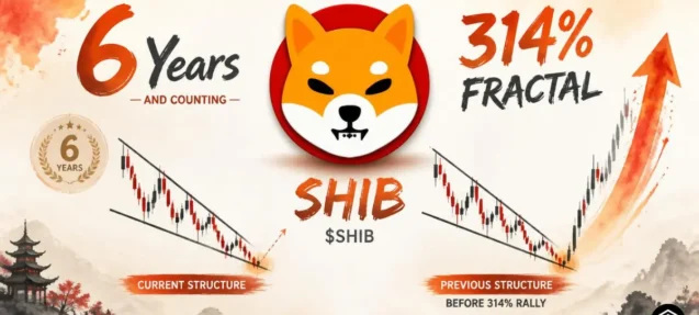 Shiba Inu (SHIB) Marks 6 Anniversary — Chart Mirrors Same Bottoming That Preceded a 314% Rally