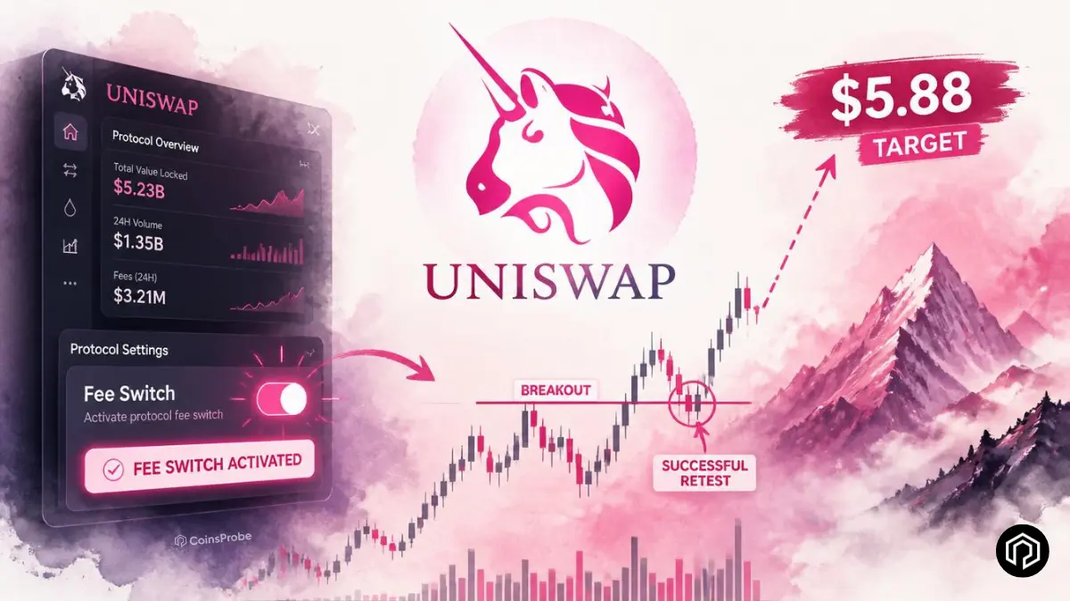 Uniswap (UNI) Breaks Out and Retest – Fee Switch Activation Puts $5.88 Target in Focus