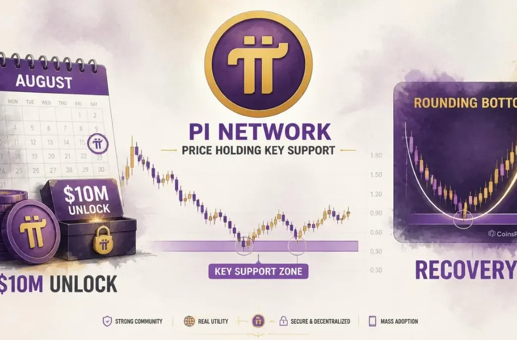 Will Pi Network (PI) Recover? $10.5M August Unlock Poses Key Test