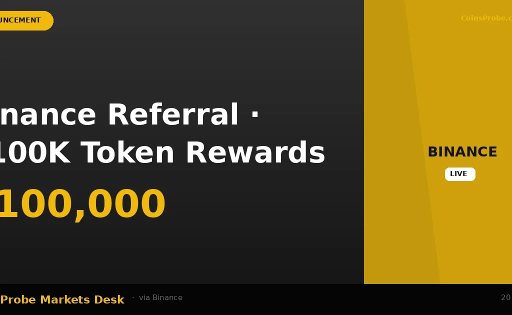 Binance Launches Referral Campaign With $100K in Selectable Token Rewards