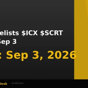 Binance to Delist ICX, SCRT, and STORJ on September 3, 2026