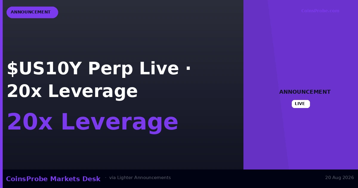 $US10Y Perpetual Now Live on Lighter at 20x Leverage