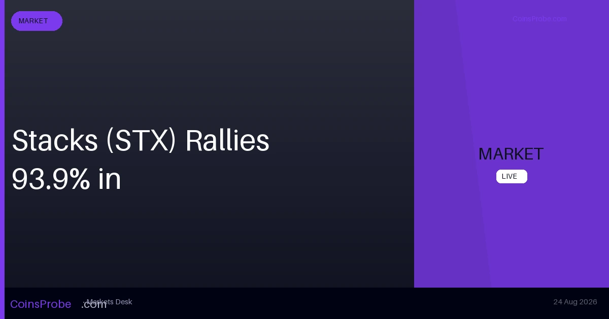 Stacks (STX) Rallies 93.9% in 7 Days — Bitcoin L2 Surges to $0.2346