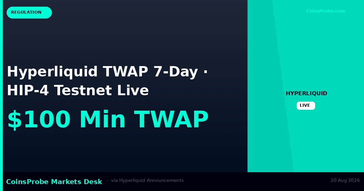 Hyperliquid Expands TWAP Orders, Launches HIP-4 on Testnet
