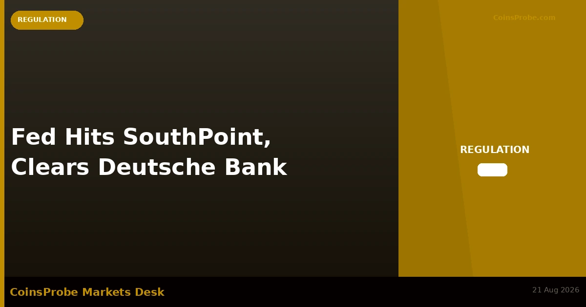 Fed Acts Against SouthPoint Bancshares, Clears Deutsche Bank Enforcement