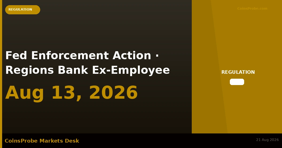 Fed Issues Enforcement Action Against Former Regions Bank Employee