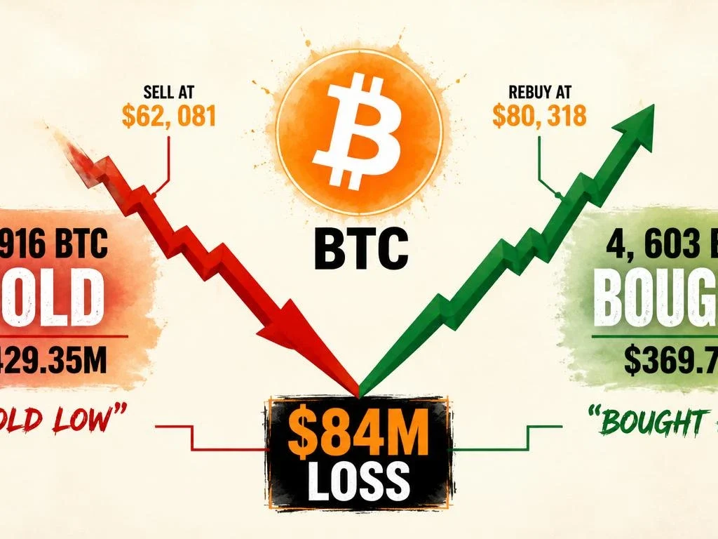Saylor Sells 6,916 BTC at $62,081 Then Buys 4,603 BTC at $80,318 — $84M Loss