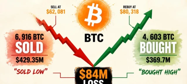 Saylor Sells 6,916 BTC at $62,081 Then Buys 4,603 BTC at $80,318 — $84M Loss