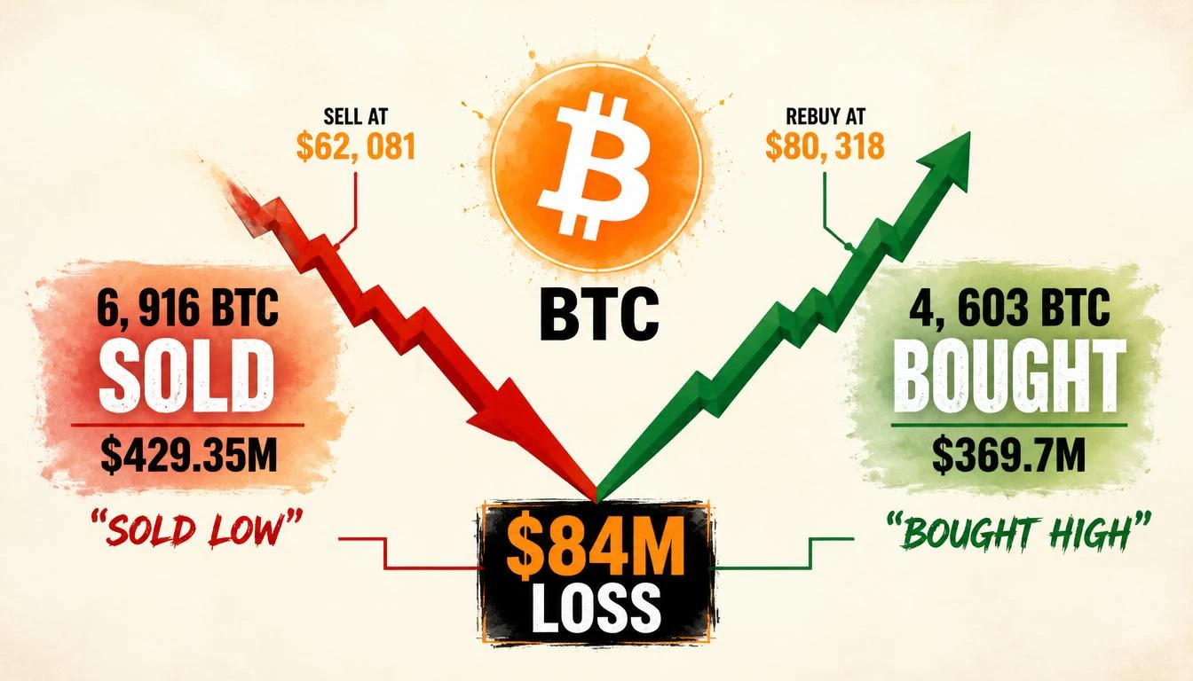 Saylor Sells 6,916 BTC at $62,081 Then Buys 4,603 BTC at $80,318 — $84M Loss