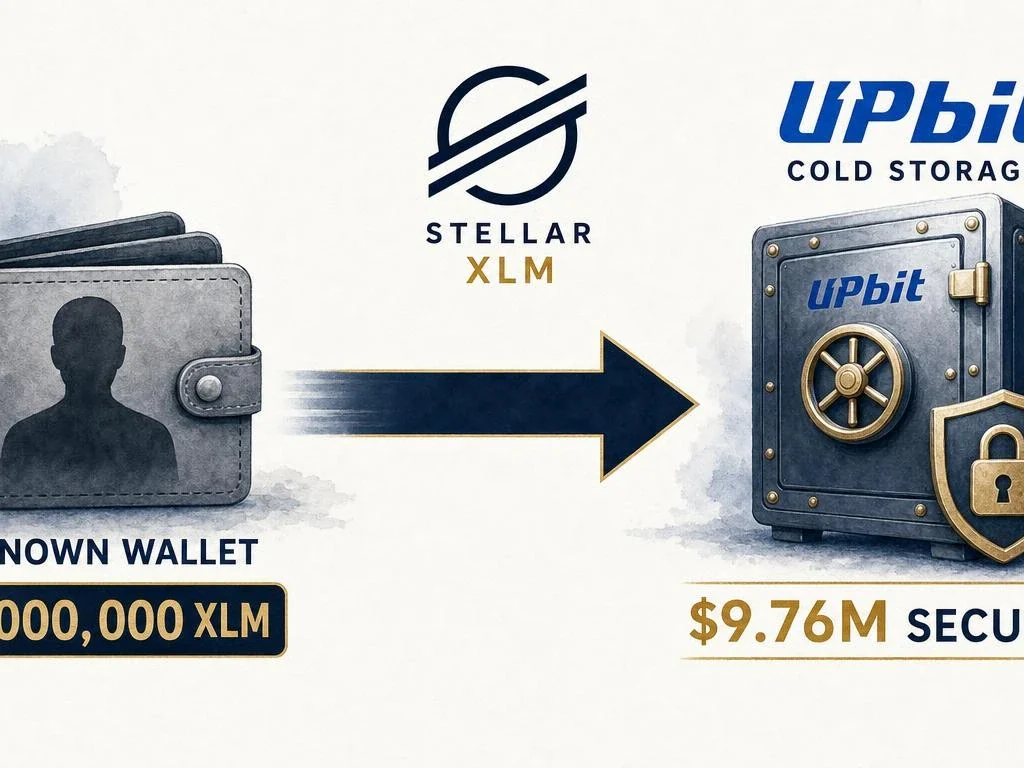 51M XLM Worth $9.76M Moves From Unknown Wallet to Upbit Cold Storage