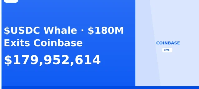 180M USDC Exits Coinbase Institutional to Unknown Wallet