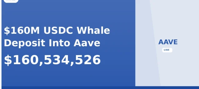 Whale Moves $160.5M USDC Into Aave in Single On-Chain Transfer