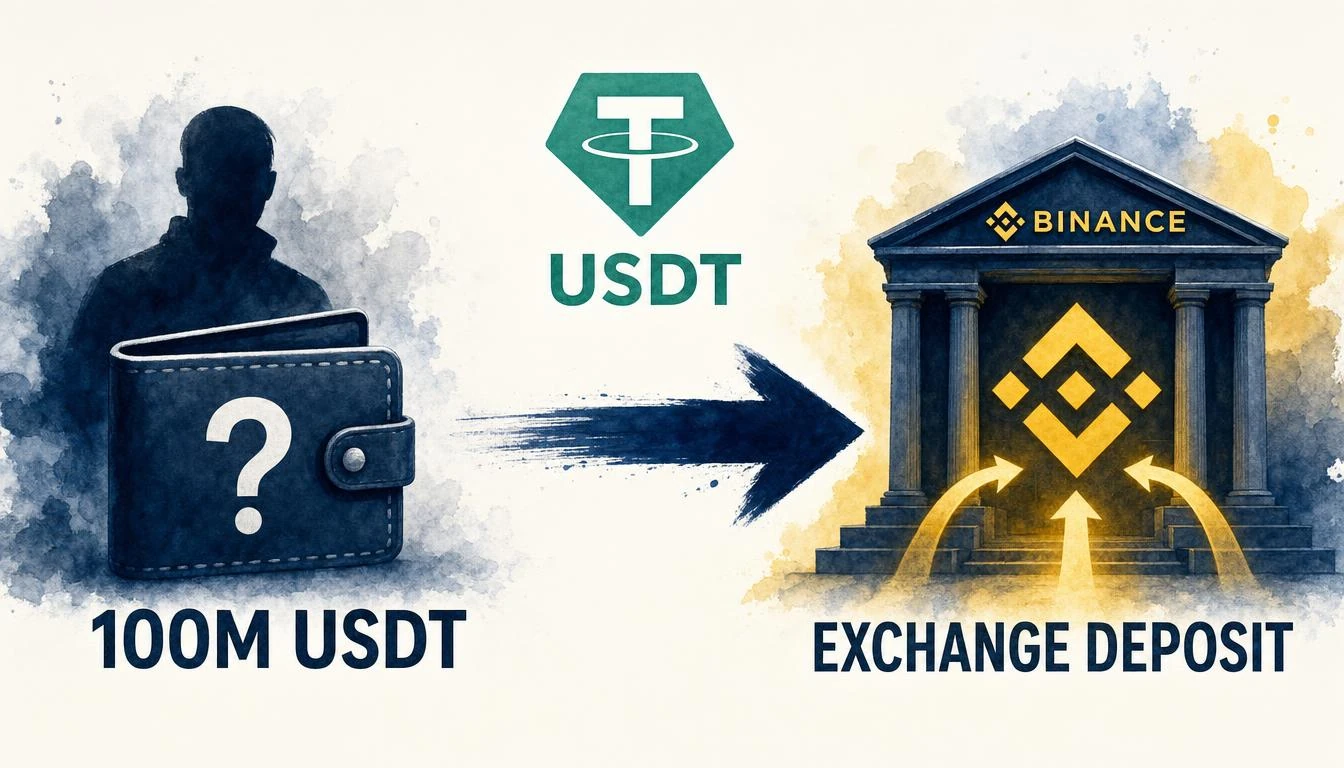 Unknown Wallet Moves $100,017,500 in USDT to Binance — Whale Alert