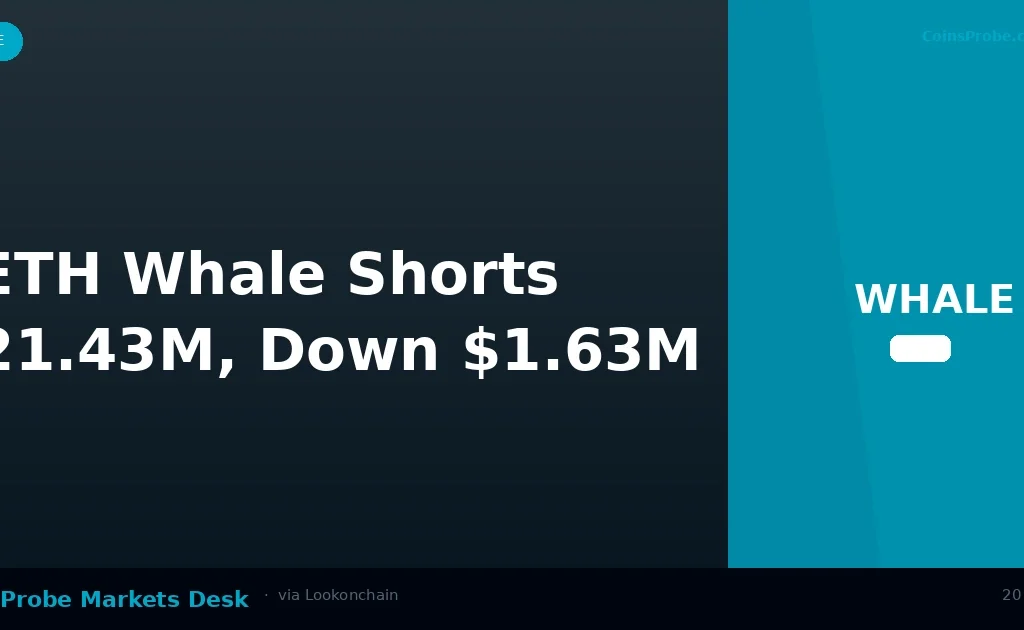 Whale Shorts 9,346 ETH Worth $21.43M Against Rally, Faces $1.63M Loss