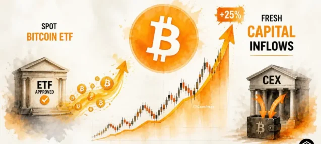 Bitcoin (BTC) Rallies 25% as Spot ETFs and CEX Lead Fresh Capital Inflows