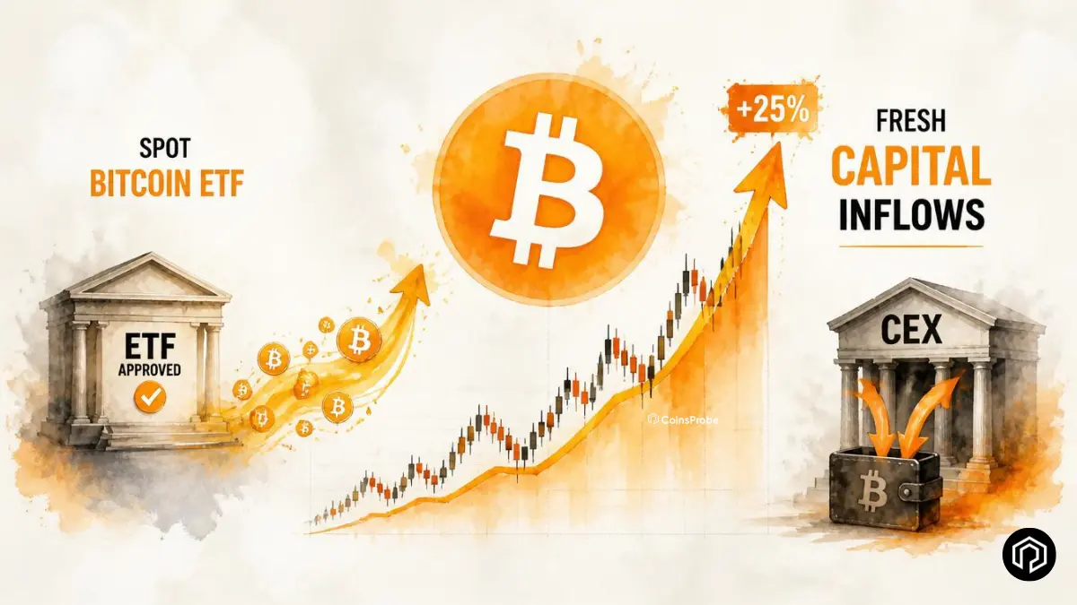 Bitcoin (BTC) Rallies 25% as Spot ETFs and CEX Lead Fresh Capital Inflows