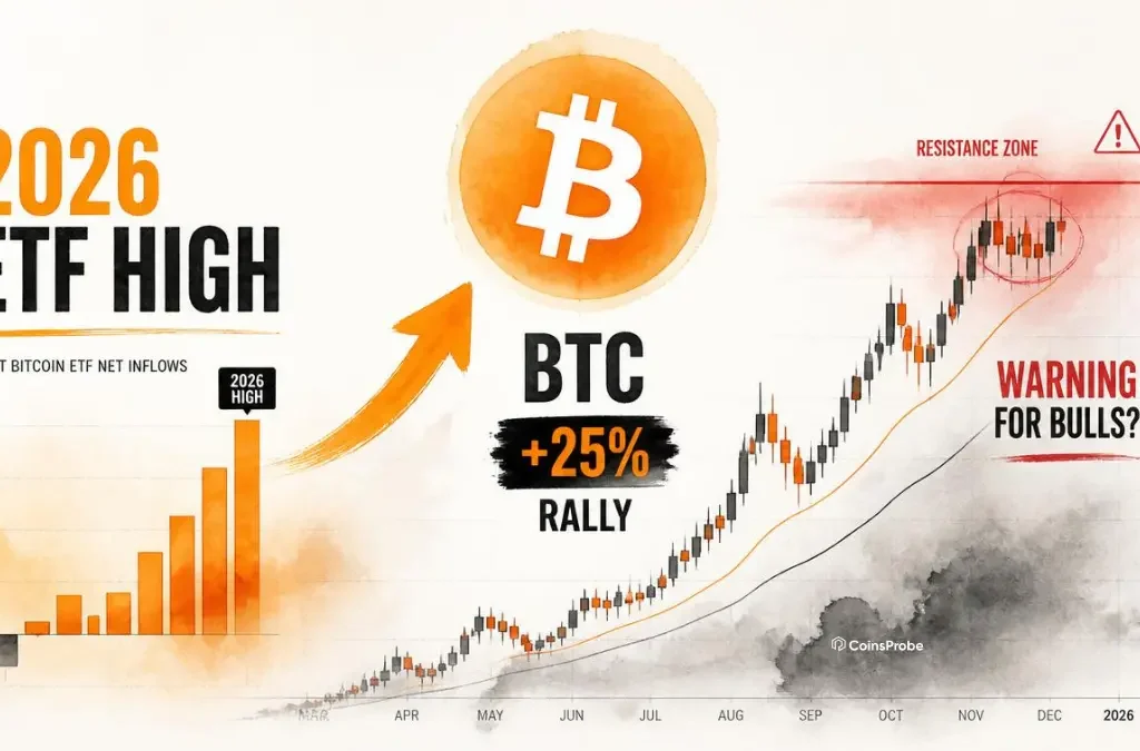 Bitcoin Jumps 25% as Spot ETFs Hit Highest Inflow of 2026 — But Chart Signals Warning for Bulls