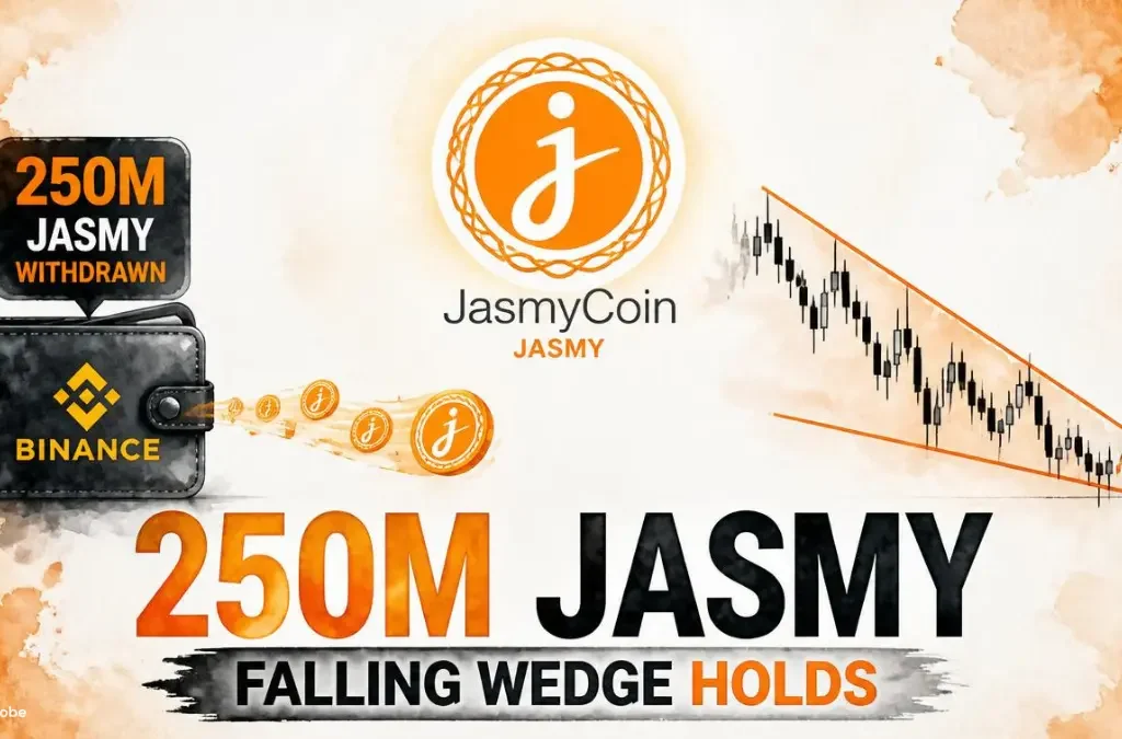 JasmyCoin (JASMY) — 250M Tokens Withdrawn From Binance as Falling Wedge Holds