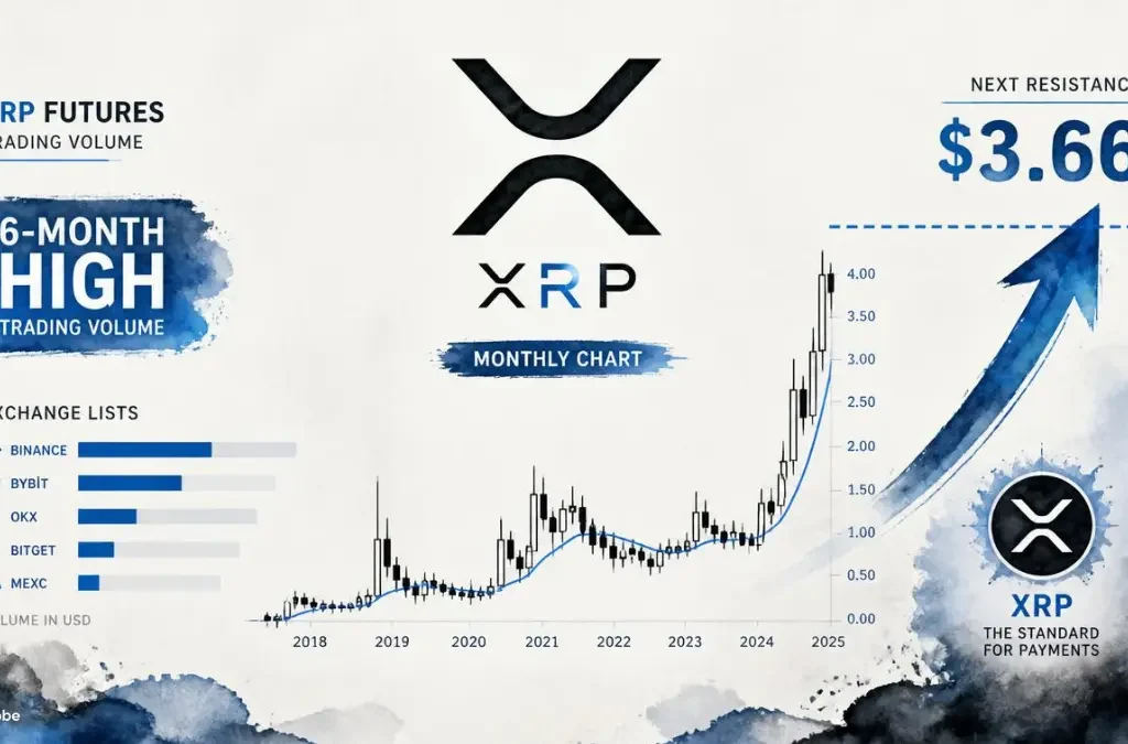 XRP Futures Volume Hits 6-Month High as Monthly Chart Eyes $3.66 Breakout