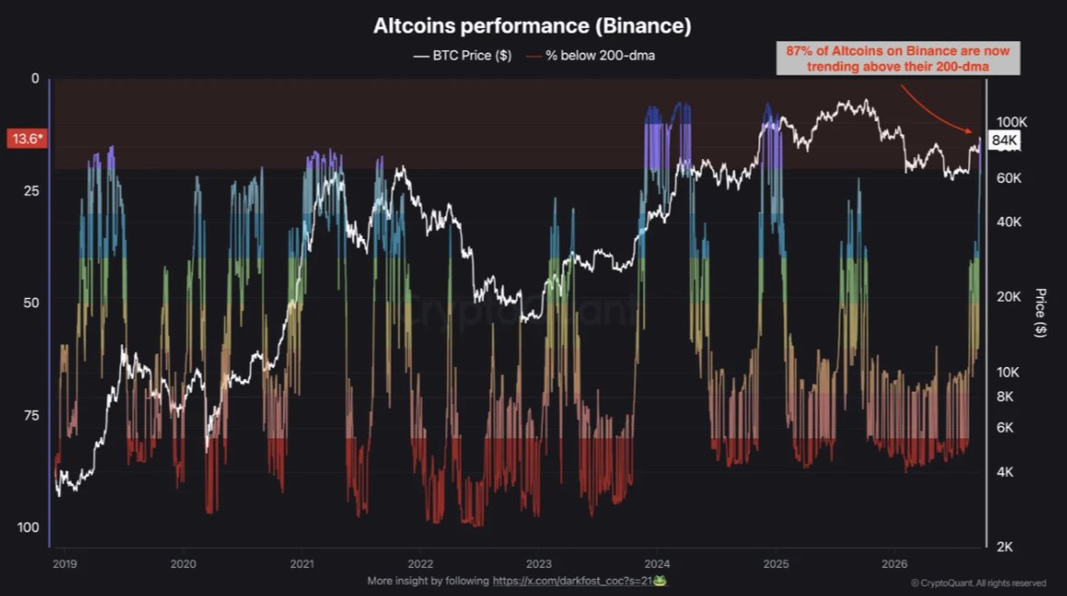 Altcoins Performance Analysis (Binance) — CryptoQuant
