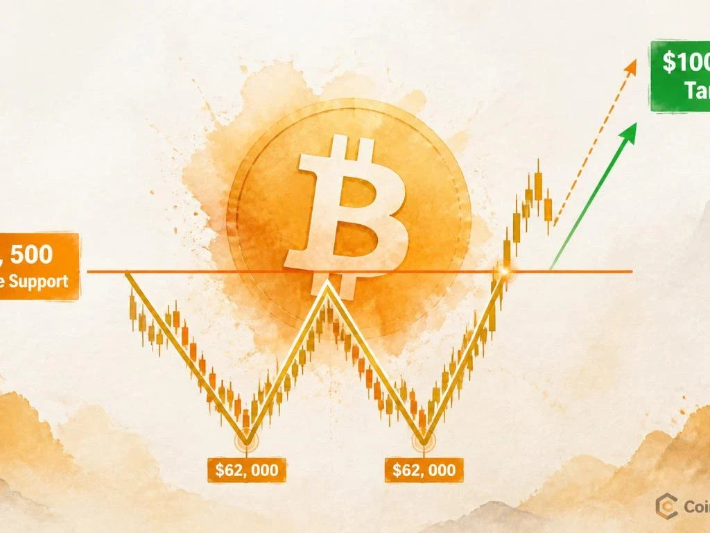 Bitcoin Double Bottom: $82,500 Neckline Support Targets $100,000
