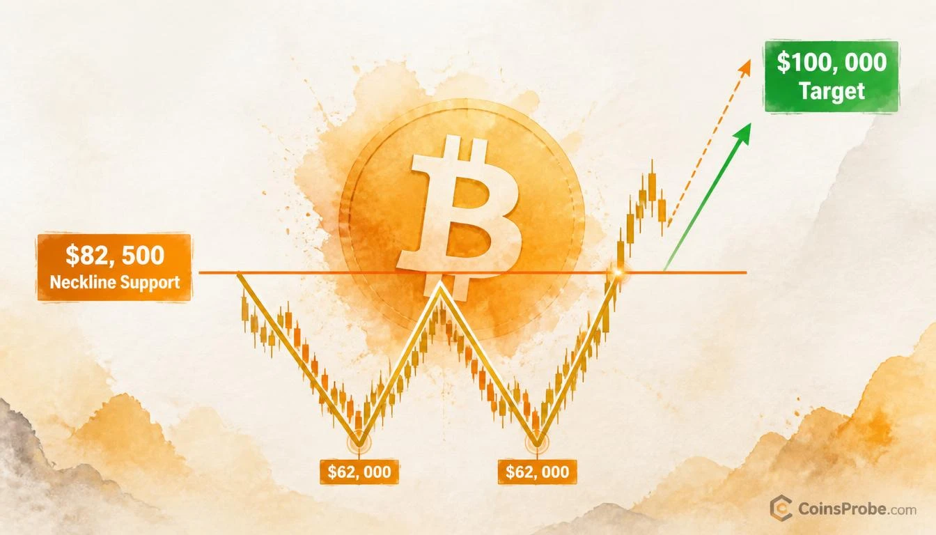 Bitcoin Double Bottom: $82,500 Neckline Support Targets $100,000