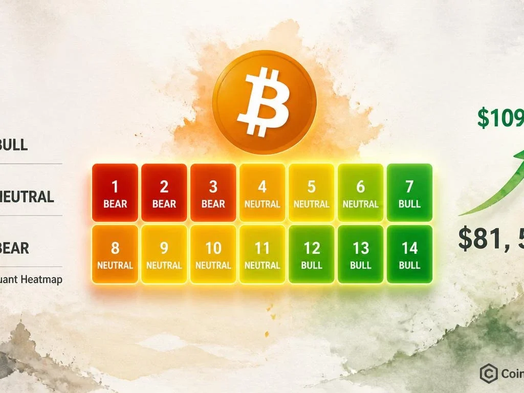 Bitcoin's 14-Indicator Heatmap Turns Green — Zero Bear Signals Remain