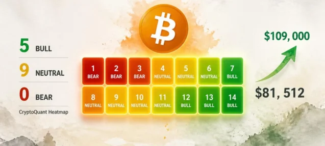 Bitcoin’s 14-Indicator Heatmap Turns Green — Zero Bear Signals Remain