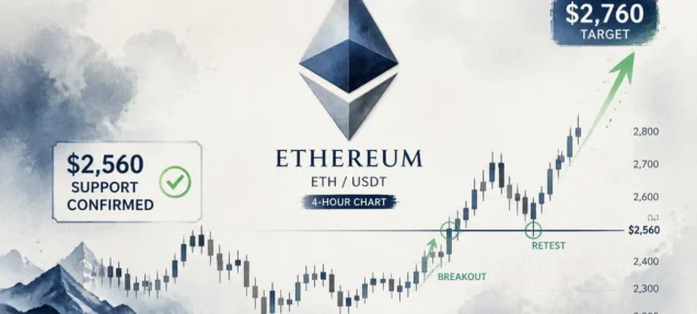 Ethereum Breaks $2,560 — Analyst Eyes $2,760 as Breakout Holds