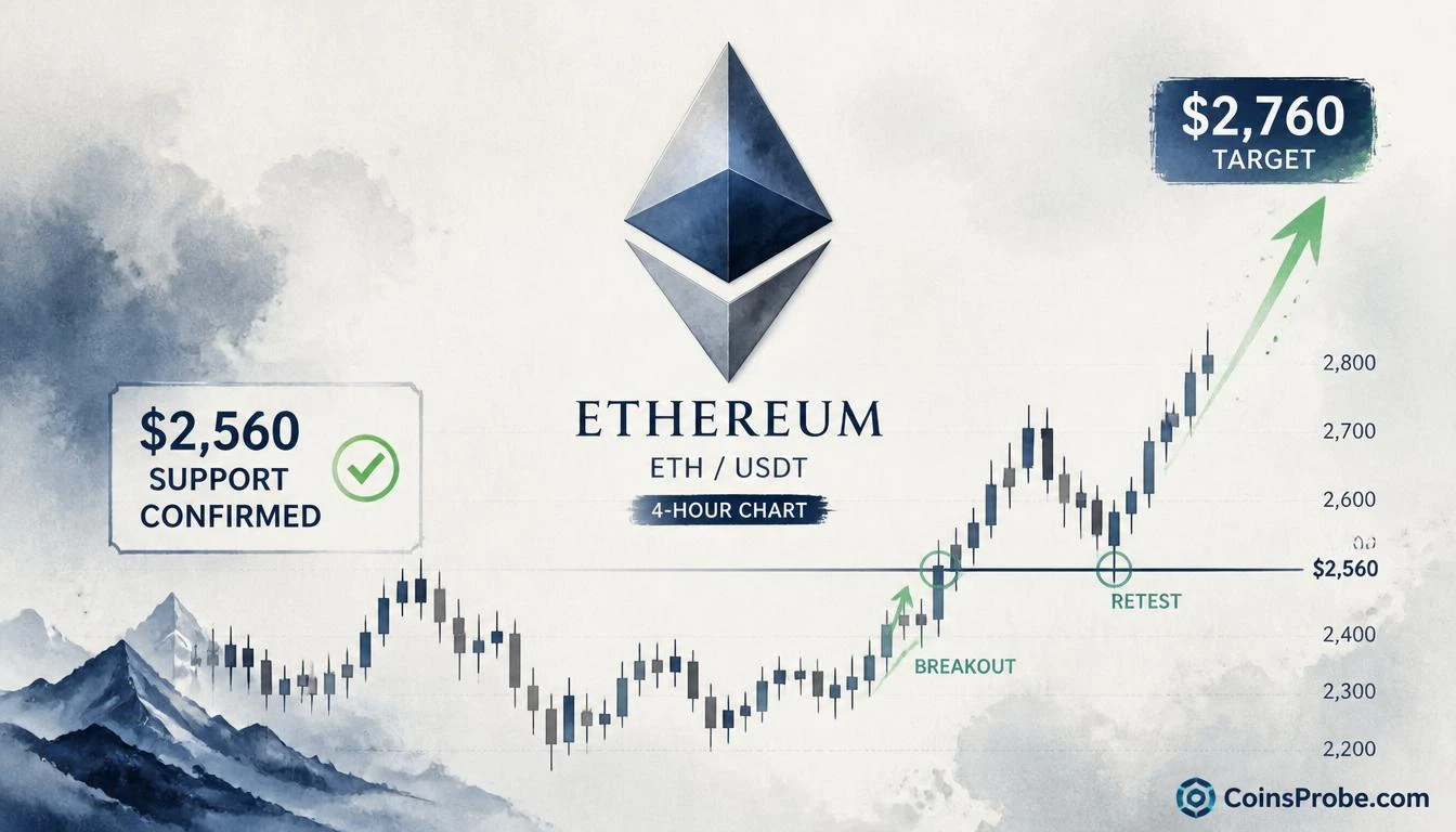 Ethereum Breaks $2,560 — Analyst Eyes $2,760 as Breakout Holds