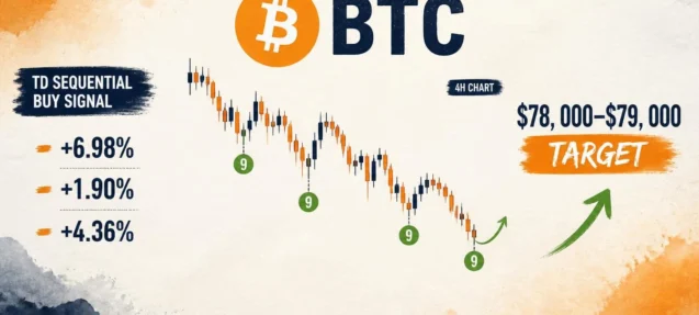 Bitcoin Prints TD Sequential Buy Signal — Last 3 Led to 1.9%–6.98% Bounces