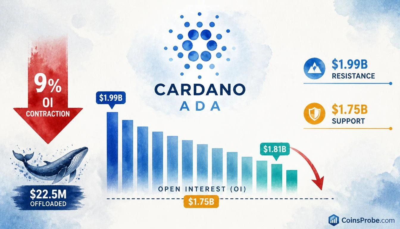 ADA Futures Open Interest Falls 9% as Whales Offload $22.5M in One Week
