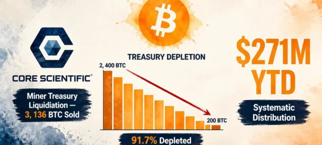Core Scientific Has Sold 90% of Its Bitcoin Treasury — What It Means for BTC