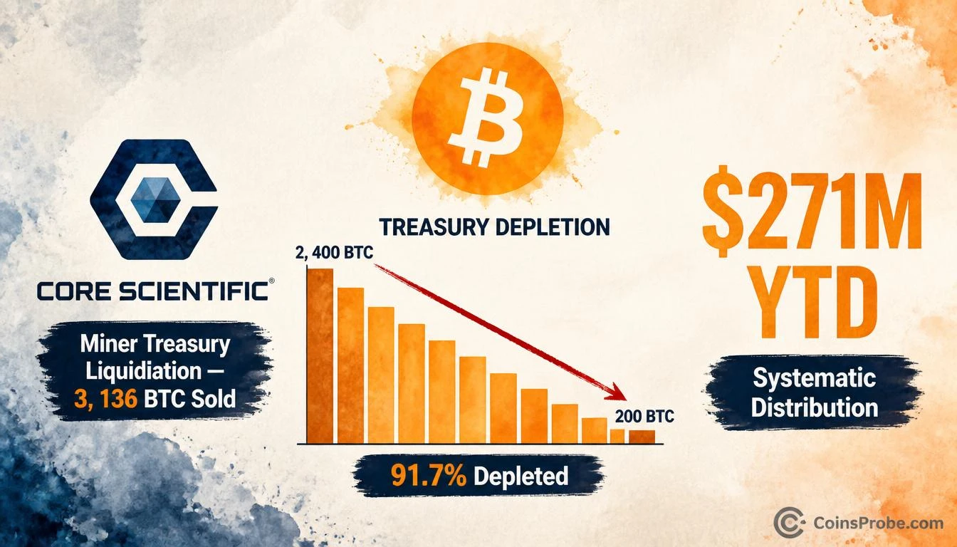 Core Scientific Has Sold 90% of Its Bitcoin Treasury — What It Means for BTC