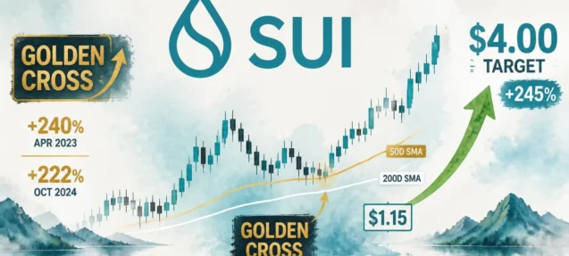 SUI Golden Cross Forms — Last Two Signals Led to +220% Rallies, Target $4