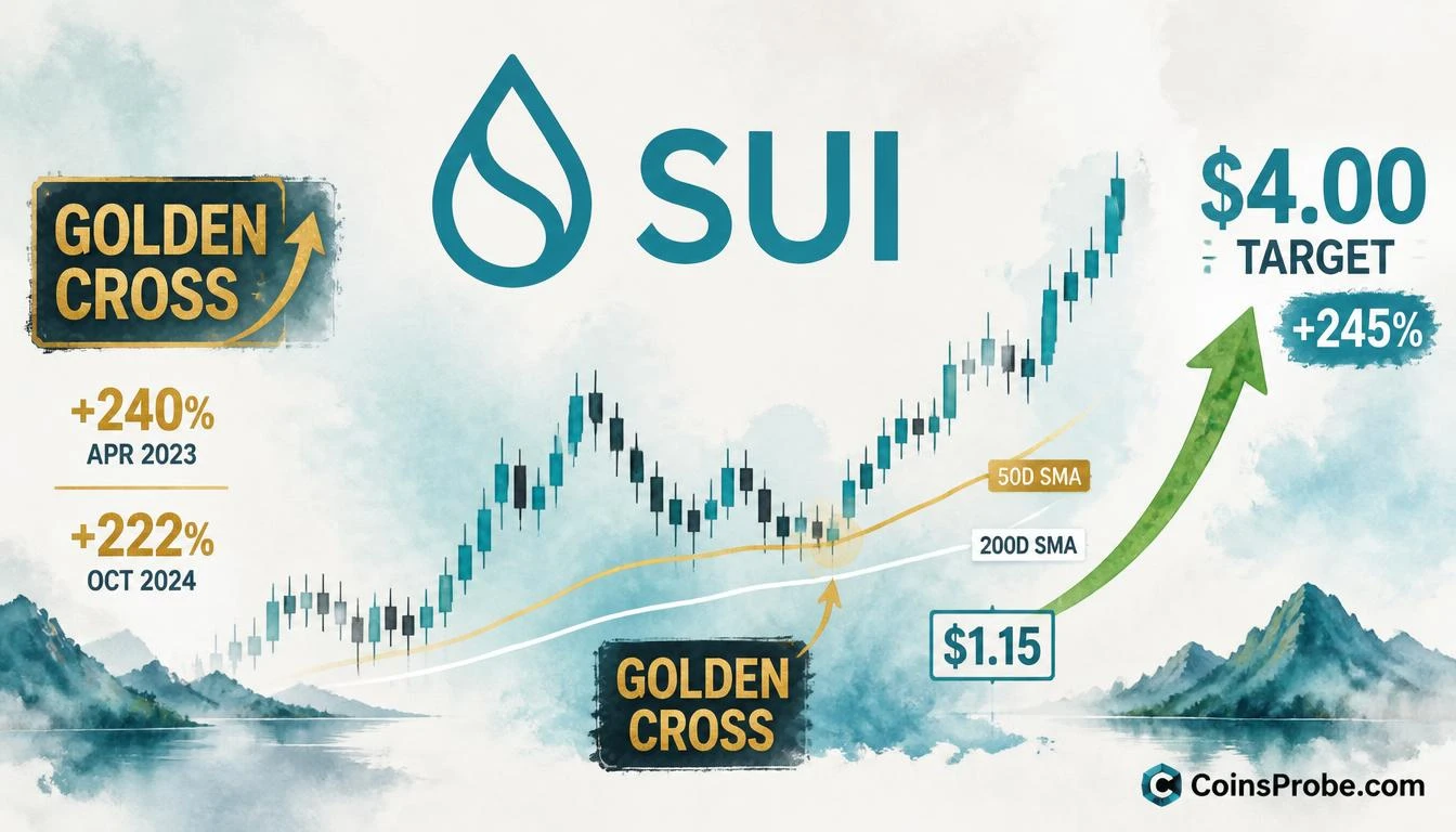 SUI Golden Cross Forms — Last Two Signals Led to +240% Rallies, Target $4