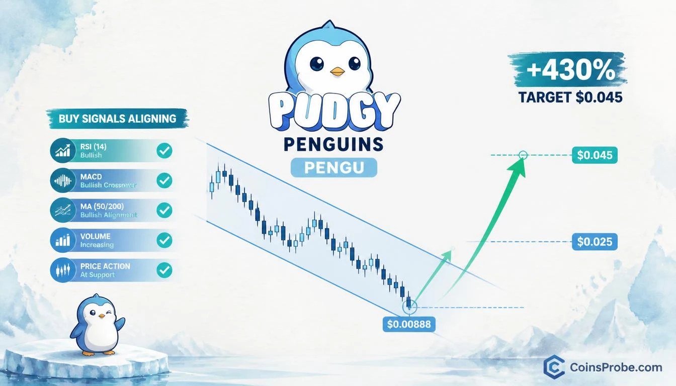 PENGU Buy Signals Align — Analyst Eyes $0.025 Then $0.045 Channel Target
