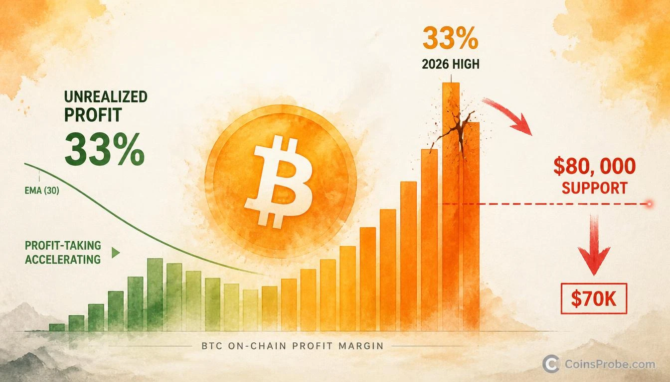 Bitcoin Profit-Taking Hits 2026 High — $80K Is the Line That Matters
