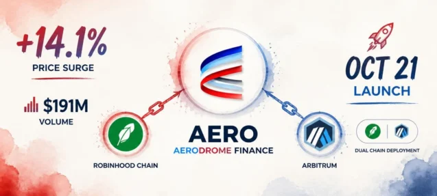 Why Is AERO Up 14%? Robinhood Chain and Arbitrum Launches on Oct 21
