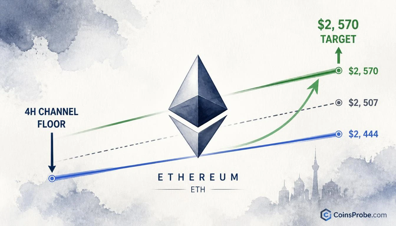 Ethereum Hits 4-Hour Channel Floor — Analyst Eyes $2,570 Upper Boundary