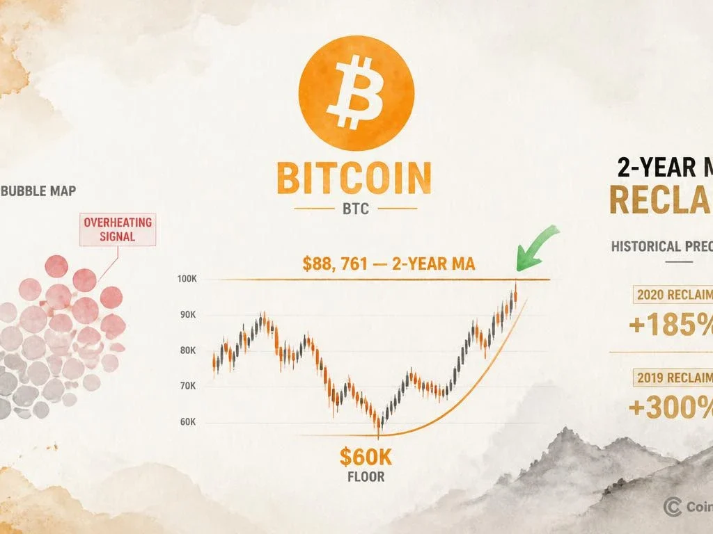 Bitcoin Eyes the 2-Year MA at $88,761 — The Bull/Bear Line