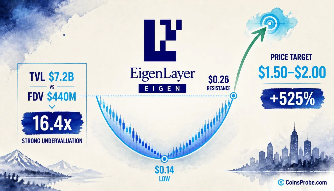 EigenLayer (EIGEN) Rounding Bottom — FDV $440M vs TVL $7.2B
