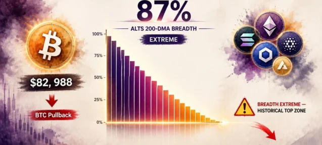 87% of Altcoins Above 200-DMA — History Says This Is a Warning, Not a Buy