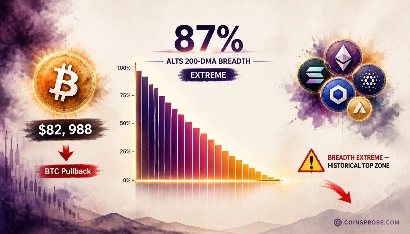 87% of Altcoins Above 200-DMA — History Says This Is a Warning, Not a Buy