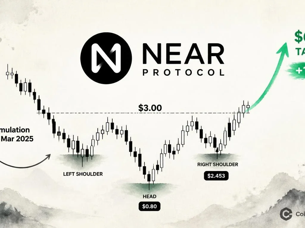 NEAR Forming Inverse Head & Shoulders Below $3 — 2027 Breakout Targeted