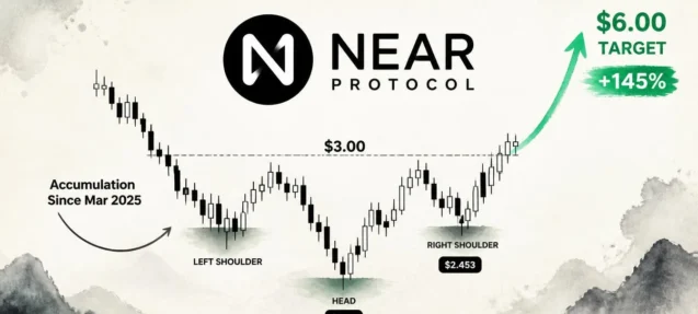 NEAR Forming Inverse Head & Shoulders Below $3 — 2027 Breakout Targeted
